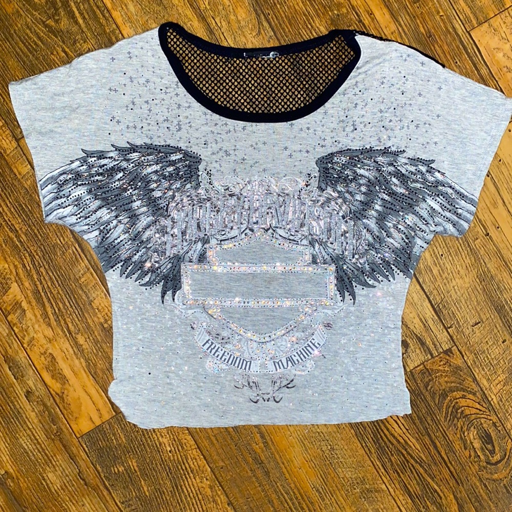 Harley Davidson crop top shirt